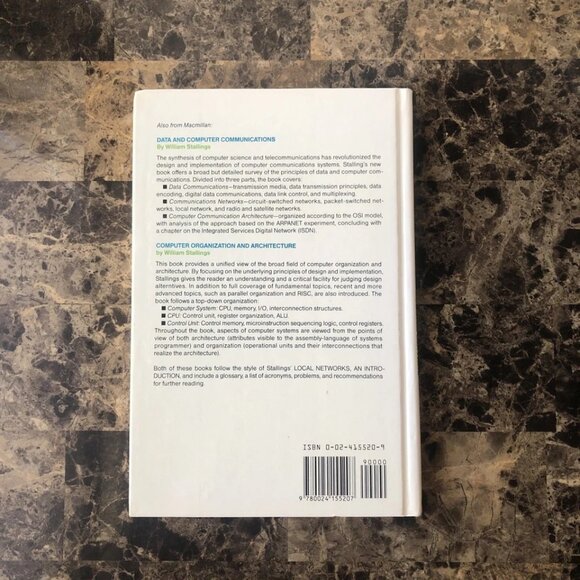 LOCAL NETWORKS: AN INTRODUCTION By William Stallings 1987 Hardcover - Picture 2 of 8